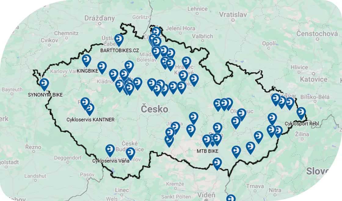 Objednejte servis svého kola v nejširší síti nezávislých servisů